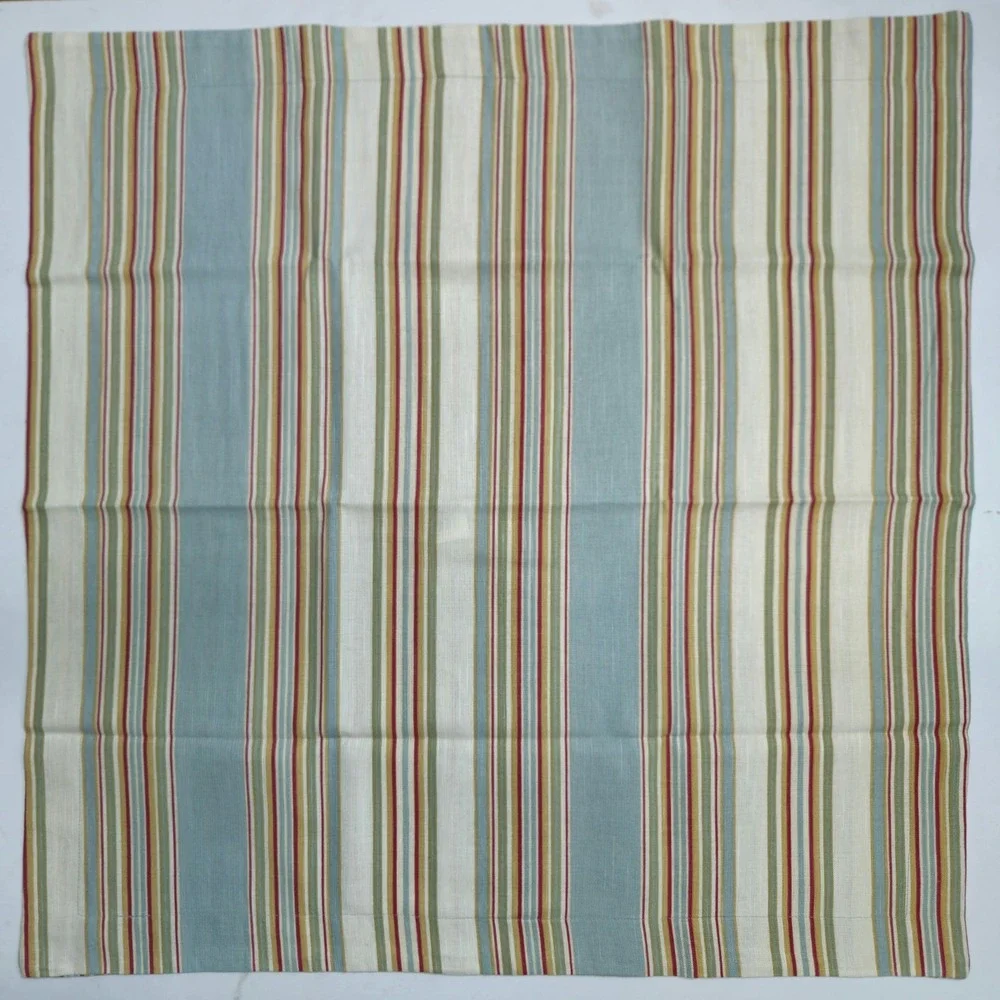 Waverly Euro Pillow Sham  Stripe Flange Traditional Country Coastal Autumn PAIR